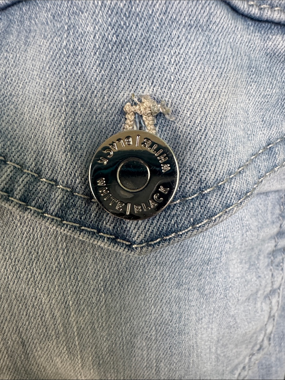 White House Black Market Light Wash Denim Jean Jacket XL - Picture 3 of 8